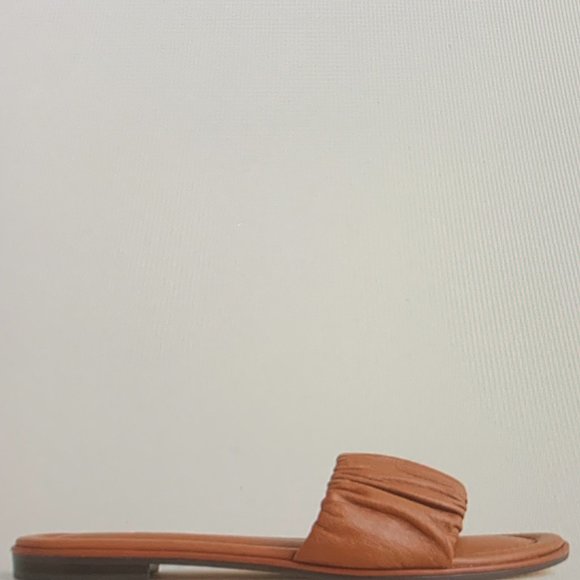 J.Crew Menorca Scrunchie-Strap Slides In Leather - Picture 2 of 3